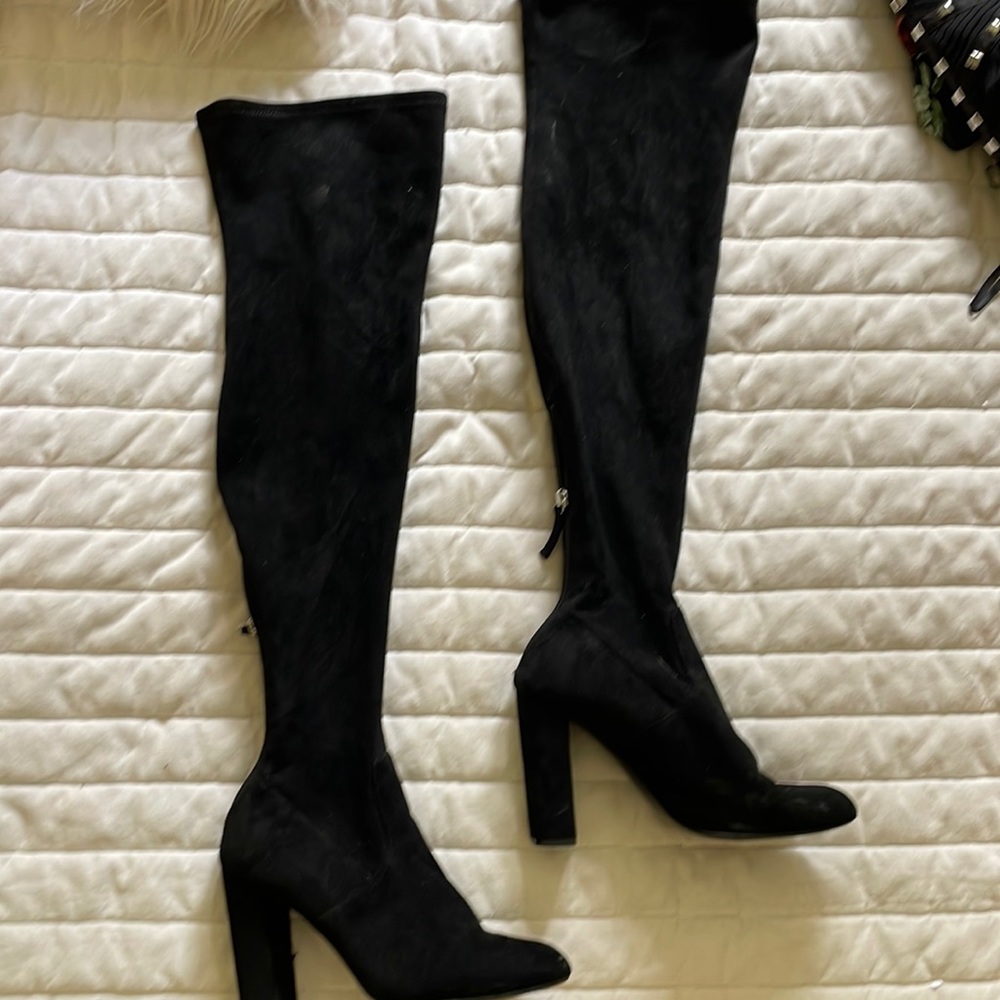 Over the knee black boots